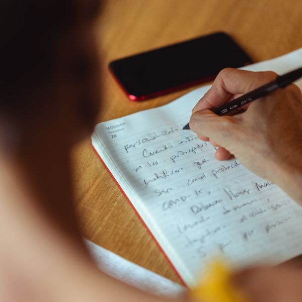 manage negative thoughts through writing 